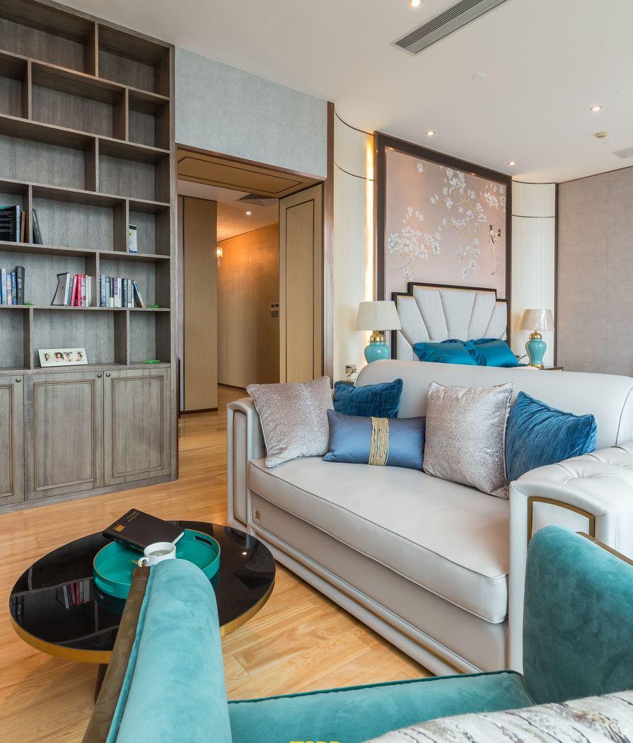 珠江江畔大平层“空”主题设计,尽显新中式儒雅大气-16