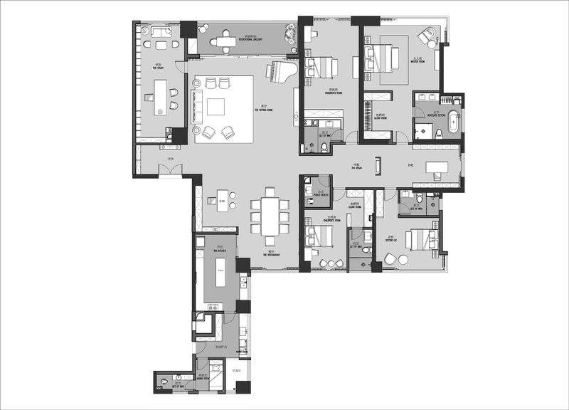 香蜜湖九号大院现代简约家居设计-11