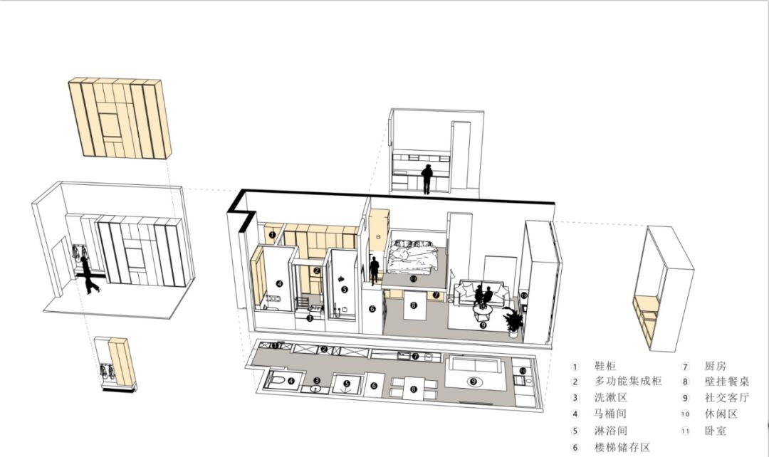 逆光而行的合肥 33㎡小公寓,70 后与 90 后设计师的完美合作-15
