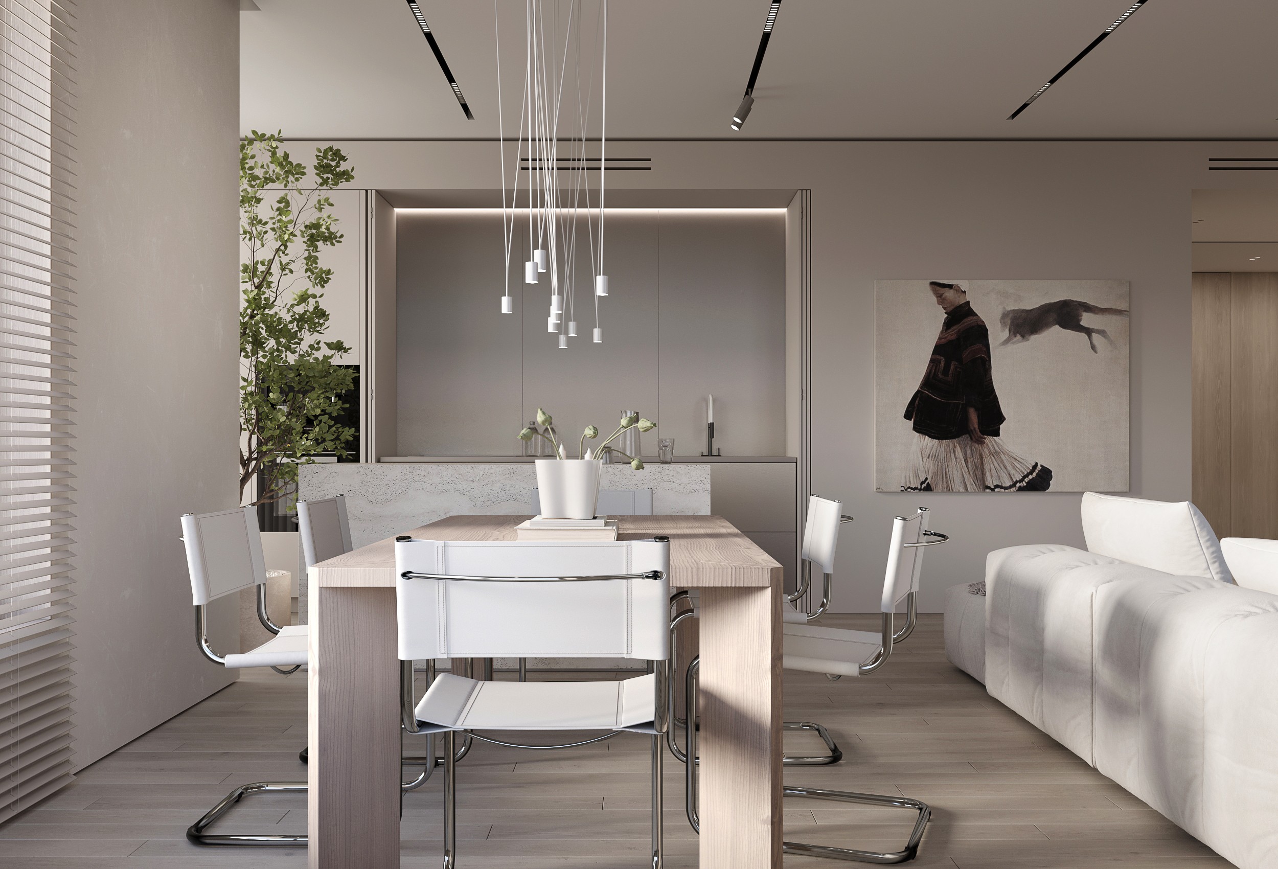 80平 现代简约空间设计-1