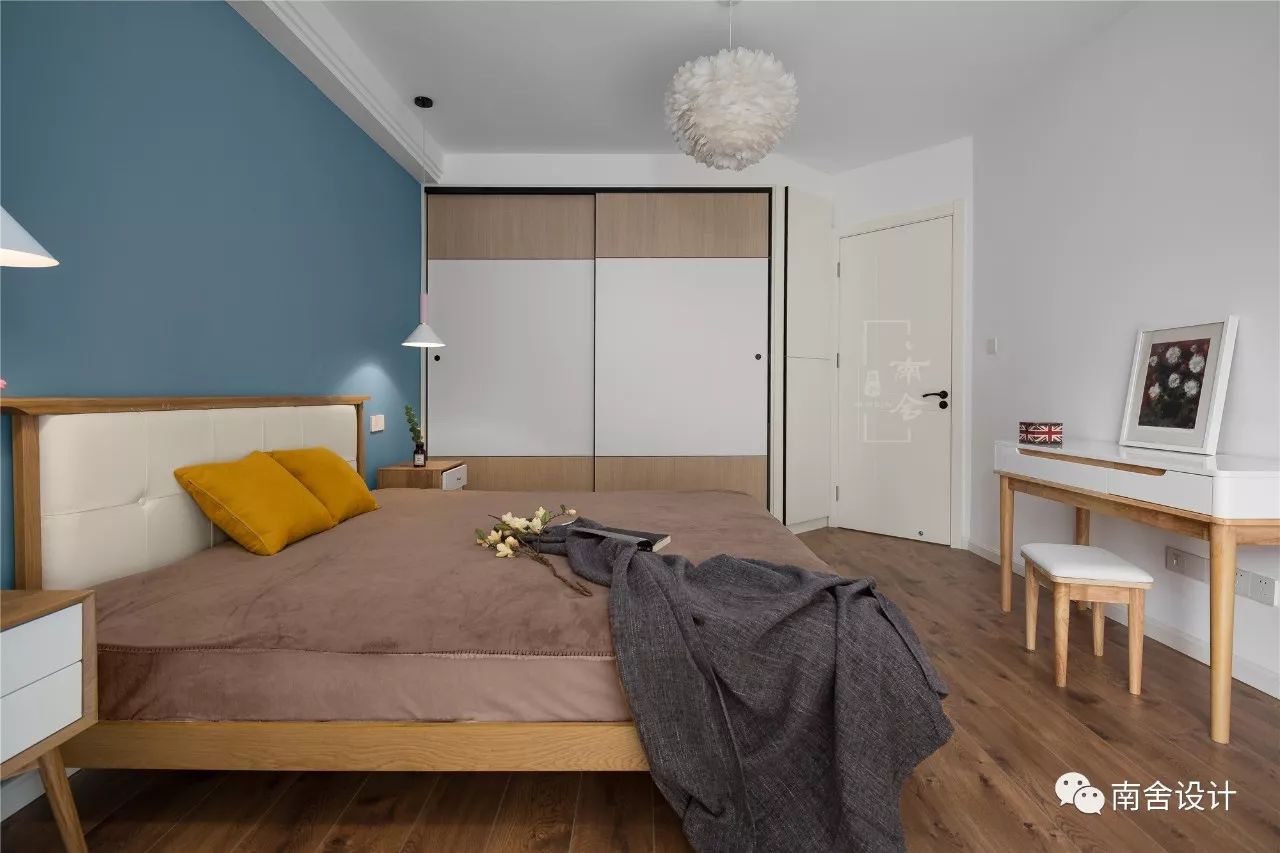 南舍空间设计新作《三原色》——旭日上城二期北欧风实景-41