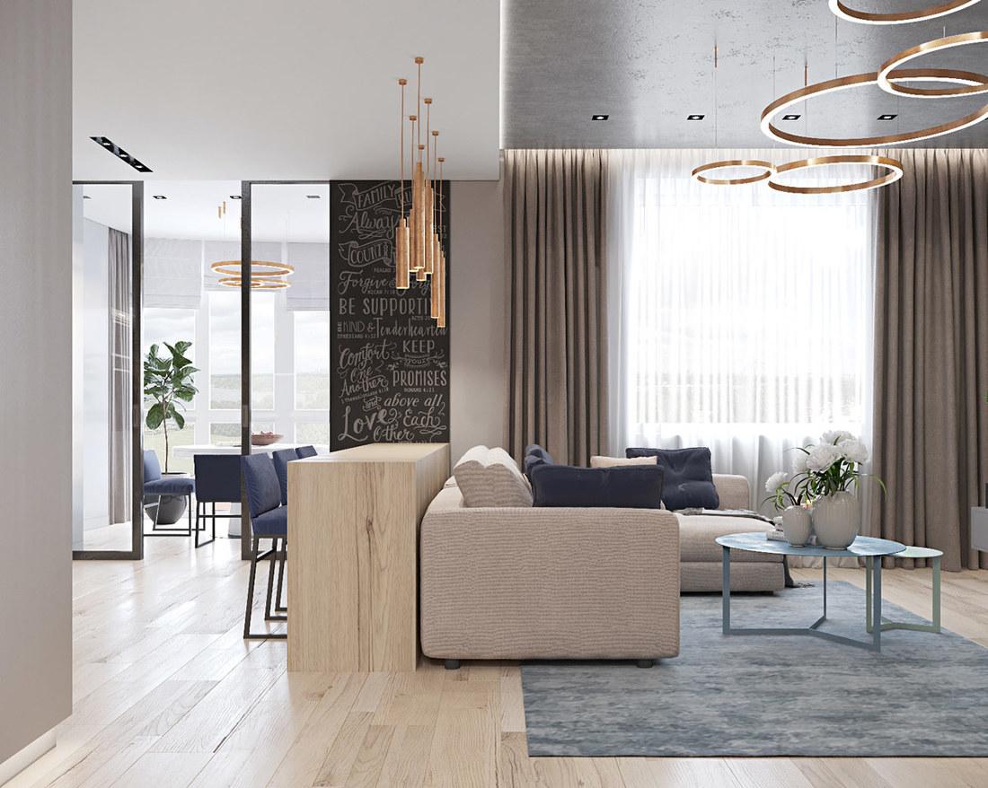 蓝色与金属元素打造的现代家居设计-18