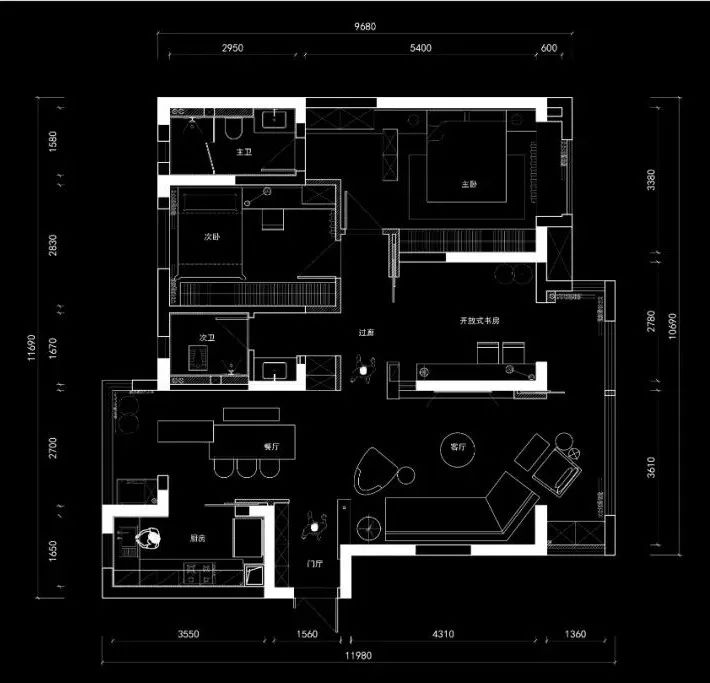 长沙 136㎡极简家居设计丨中国长沙丨周笙笙全案设计工作室-4