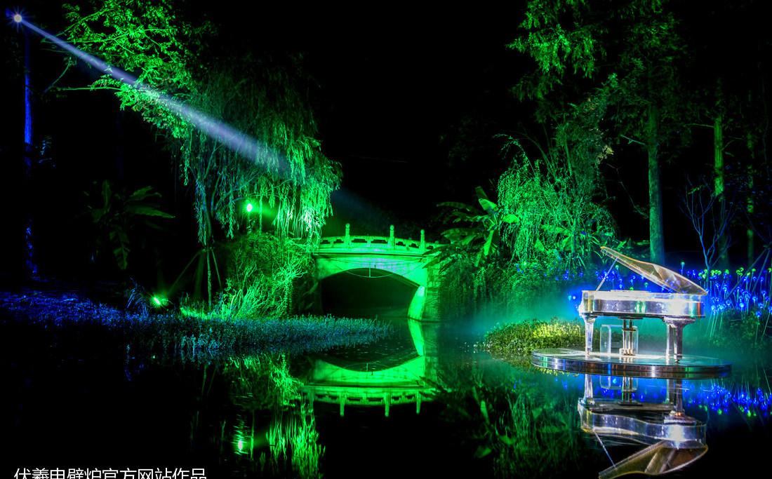 魔都崇明梦幻森林伏羲 3D 电壁炉，篝火灯光秀惊艳登场！-36