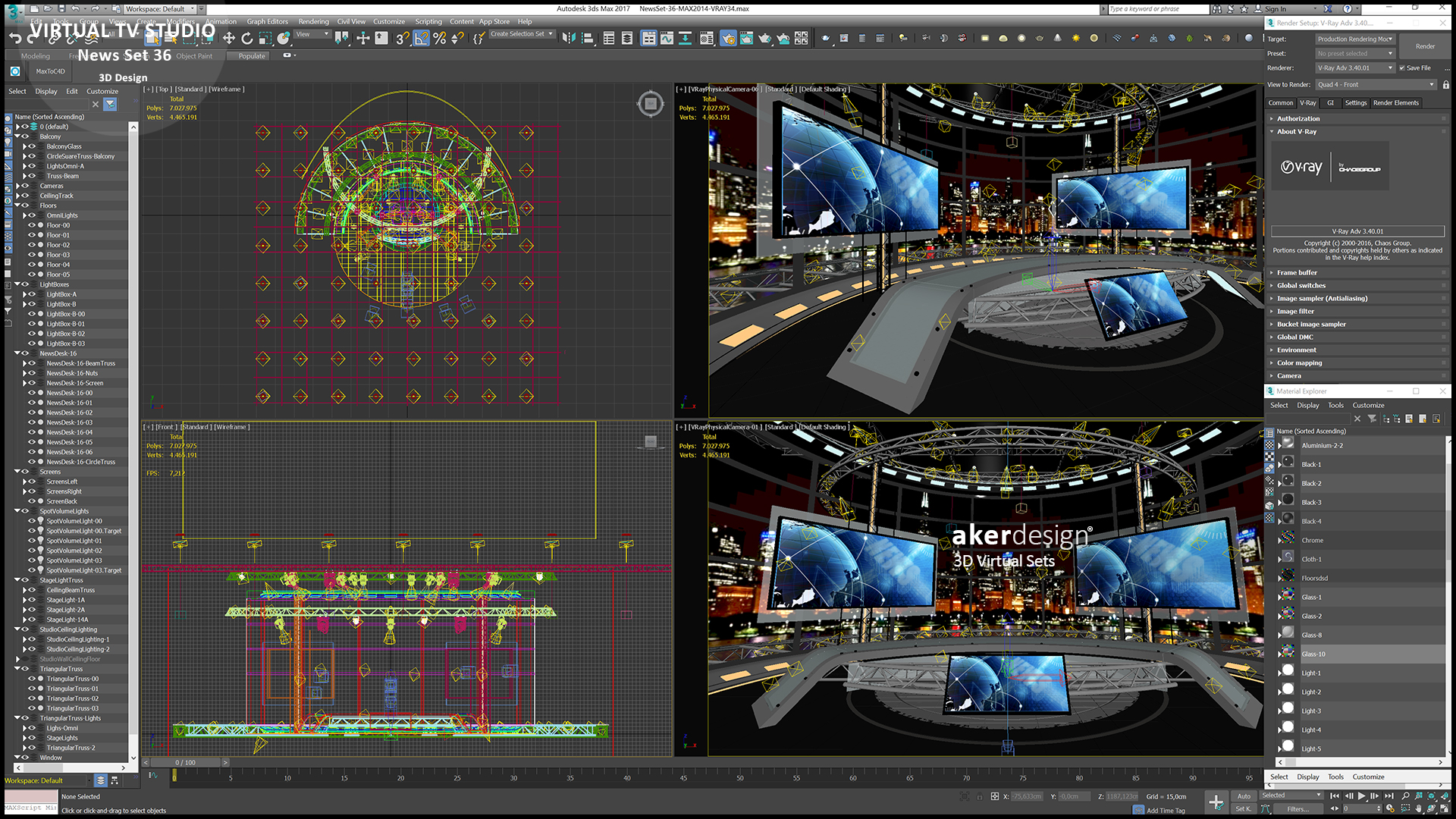虚拟电视演播室新闻场景 36-20