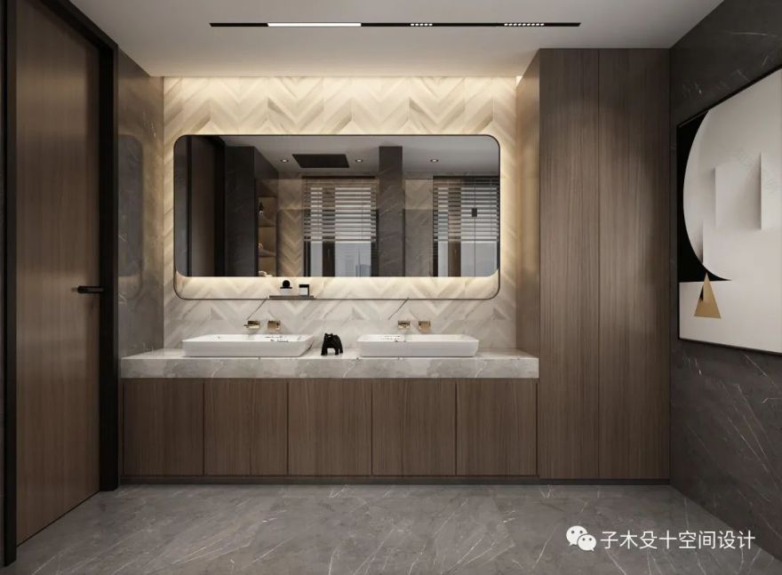 黑白灰极简大宅丨中国吉林丨子木殳十空间设计-39