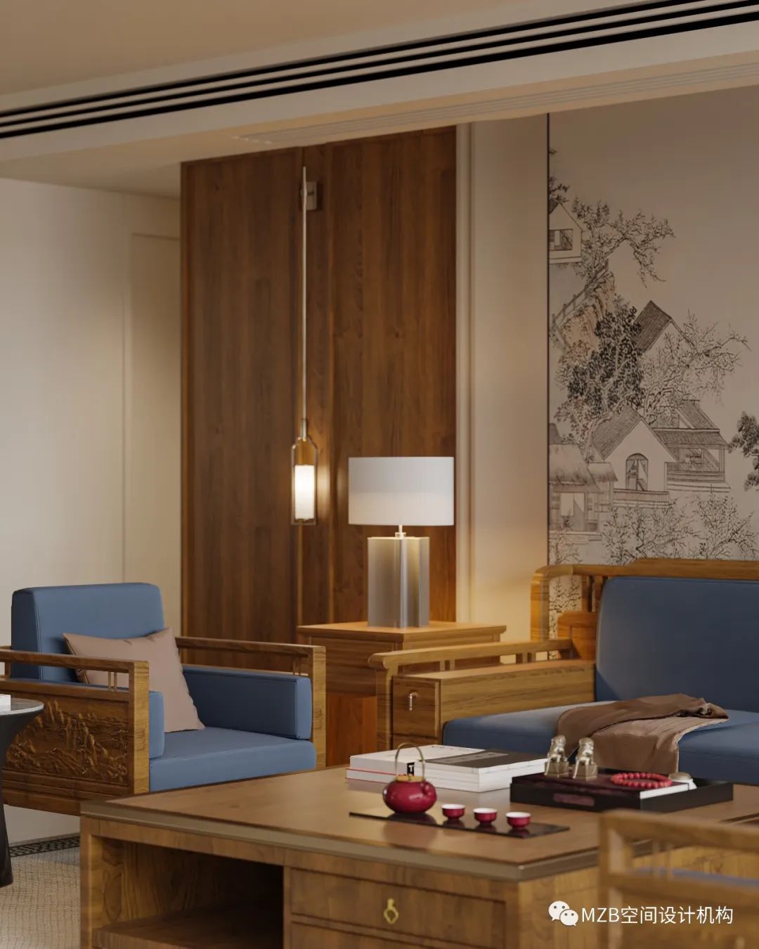 绿地麓湖郡现代家居丨MZB 空间设计机构-1