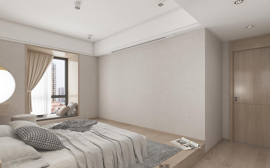 奶咖色日式原木风家居设计-27