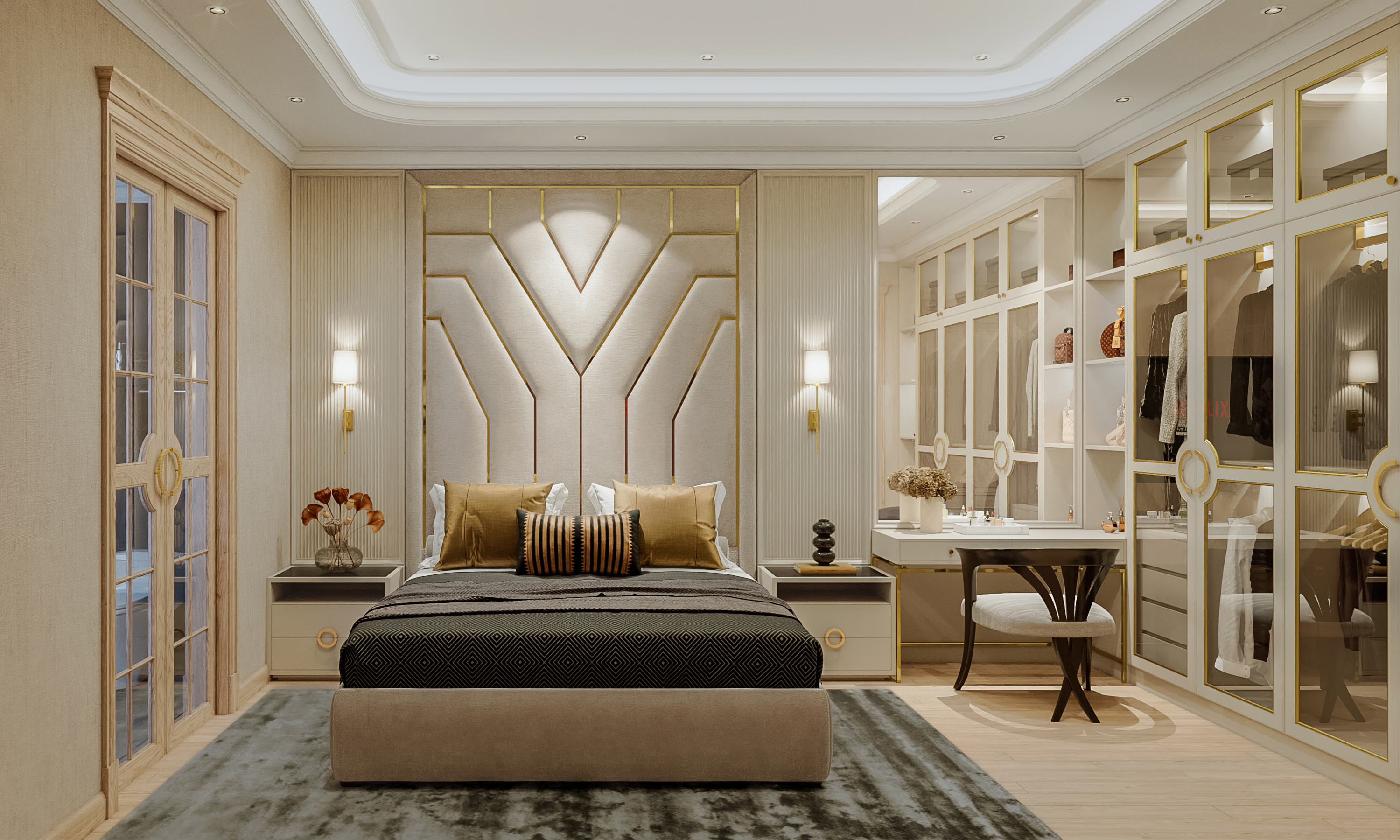 Modern NeoClassic Bedroom-0