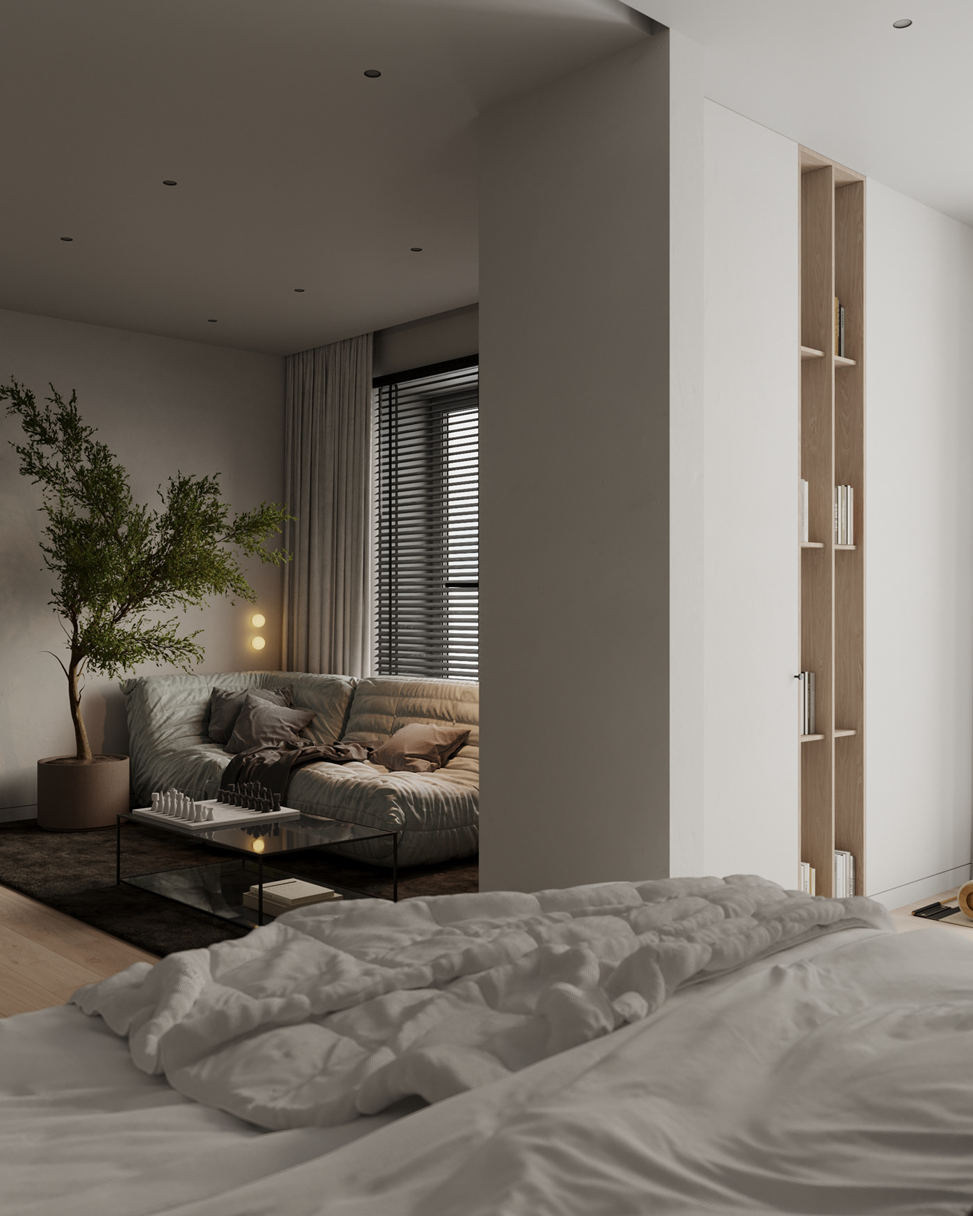 原木与白 打造舒适温暖的住宅-10