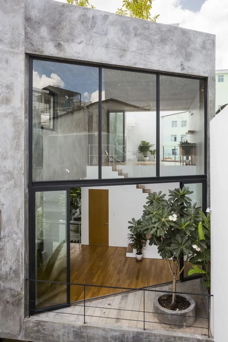 越南密集住宅区的三维花园住宅-11