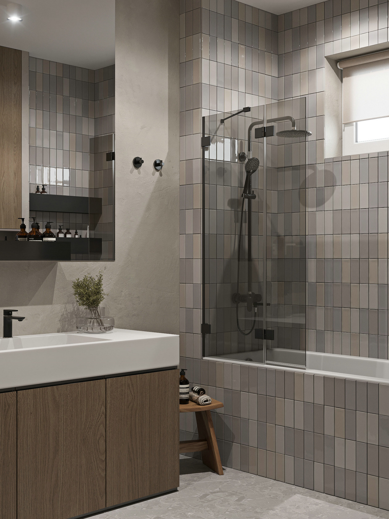 原木搭配活力橙,打造舒适空间感-8