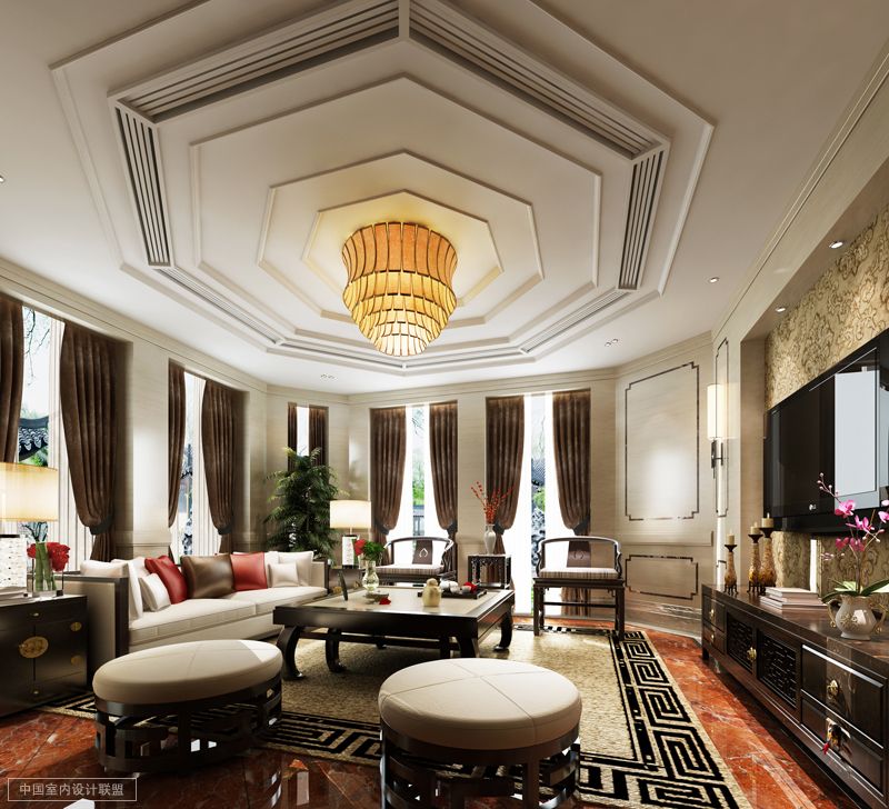 徐梁  浙江万达别墅方案  从法式跳跃到中式-6