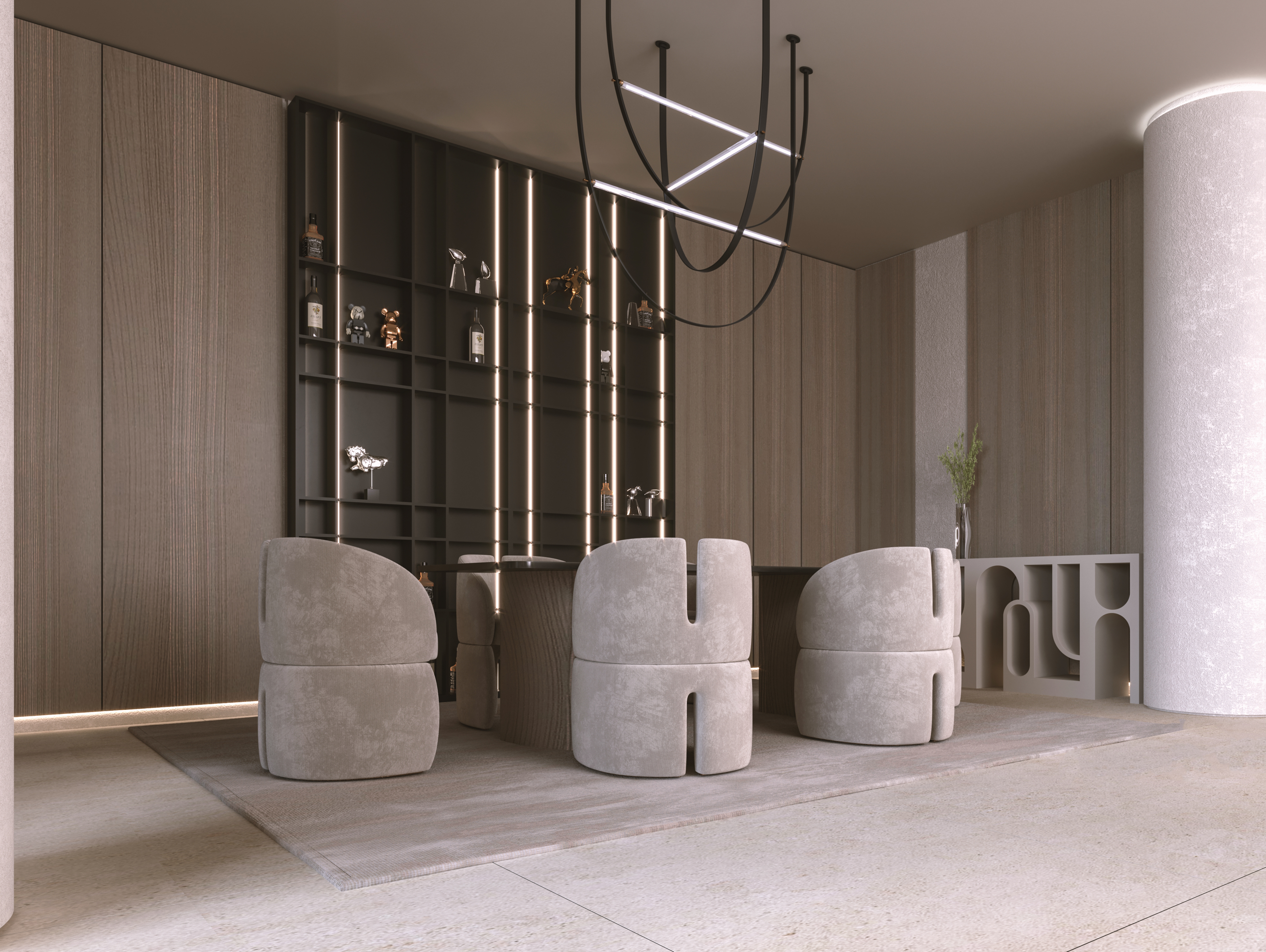 Minimalist Apartment Design - Kuwait-1