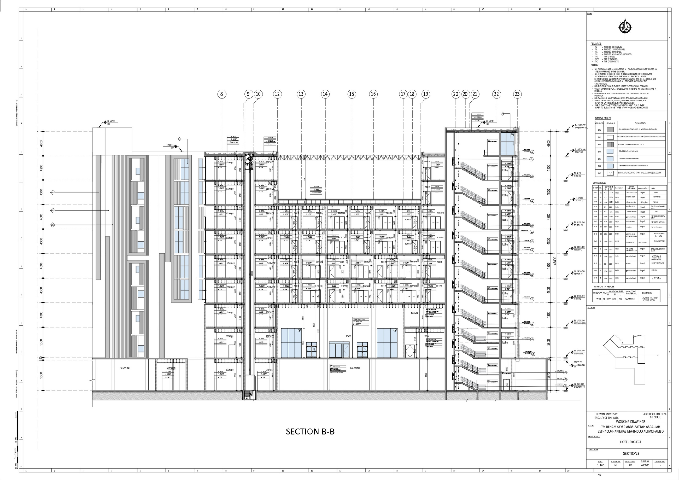 RENOS(3  STARS HOTEL)技术绘图项目丨赫勒万大学美术学院建筑系-29