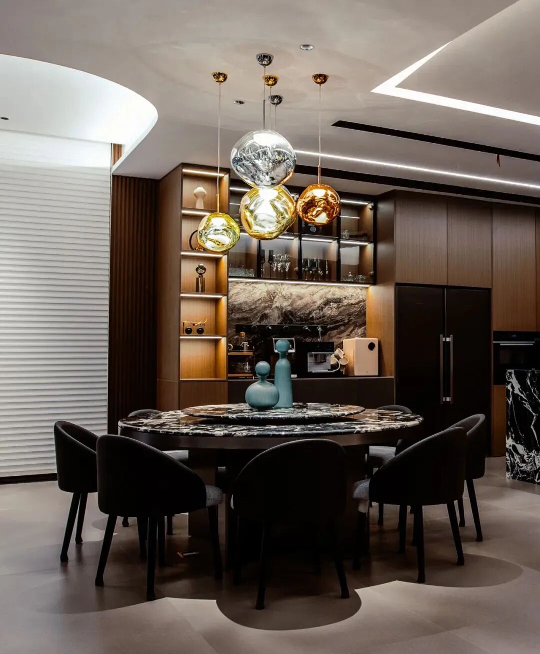 紫廷名苑 | 600㎡独栋别墅的优雅空间与灯光美学-49