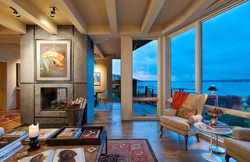 西雅图湖边梦幻住宅，绿色环保与传统现代交融-0