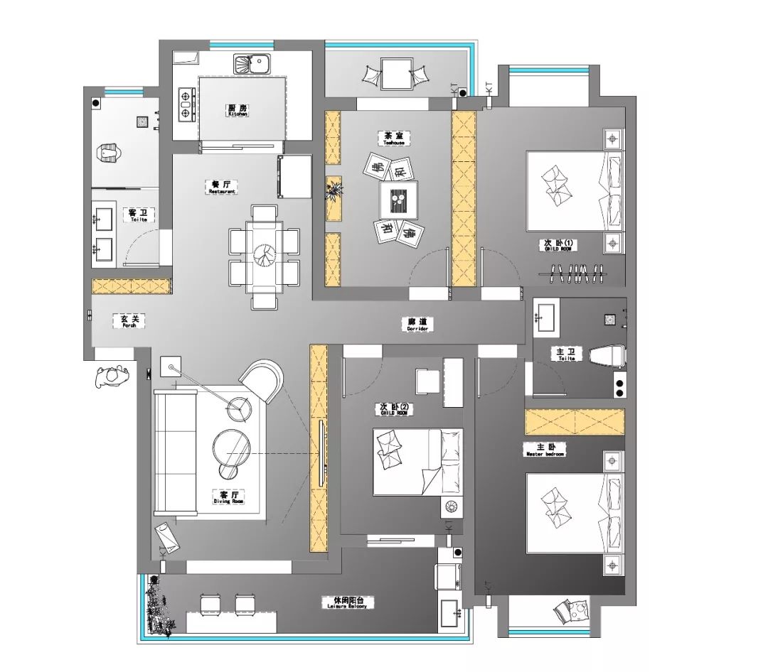 长沙学府华庭 151㎡北欧风楼梯房设计鉴赏-7