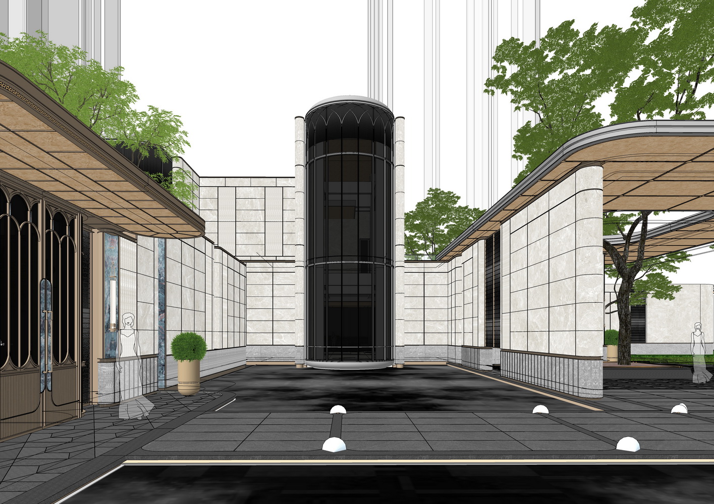 上海招商臻境示范区景观SU模型-2