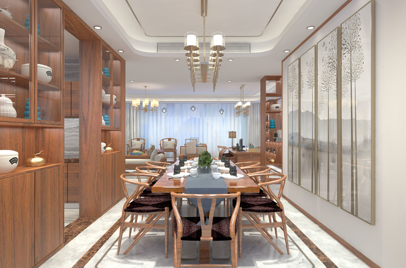 200 平米现代中式入住家装-18