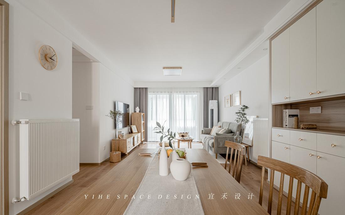 芜湖宜禾设计丨平层丨『 蜜 · 糖 』130㎡温暖日系原木-7