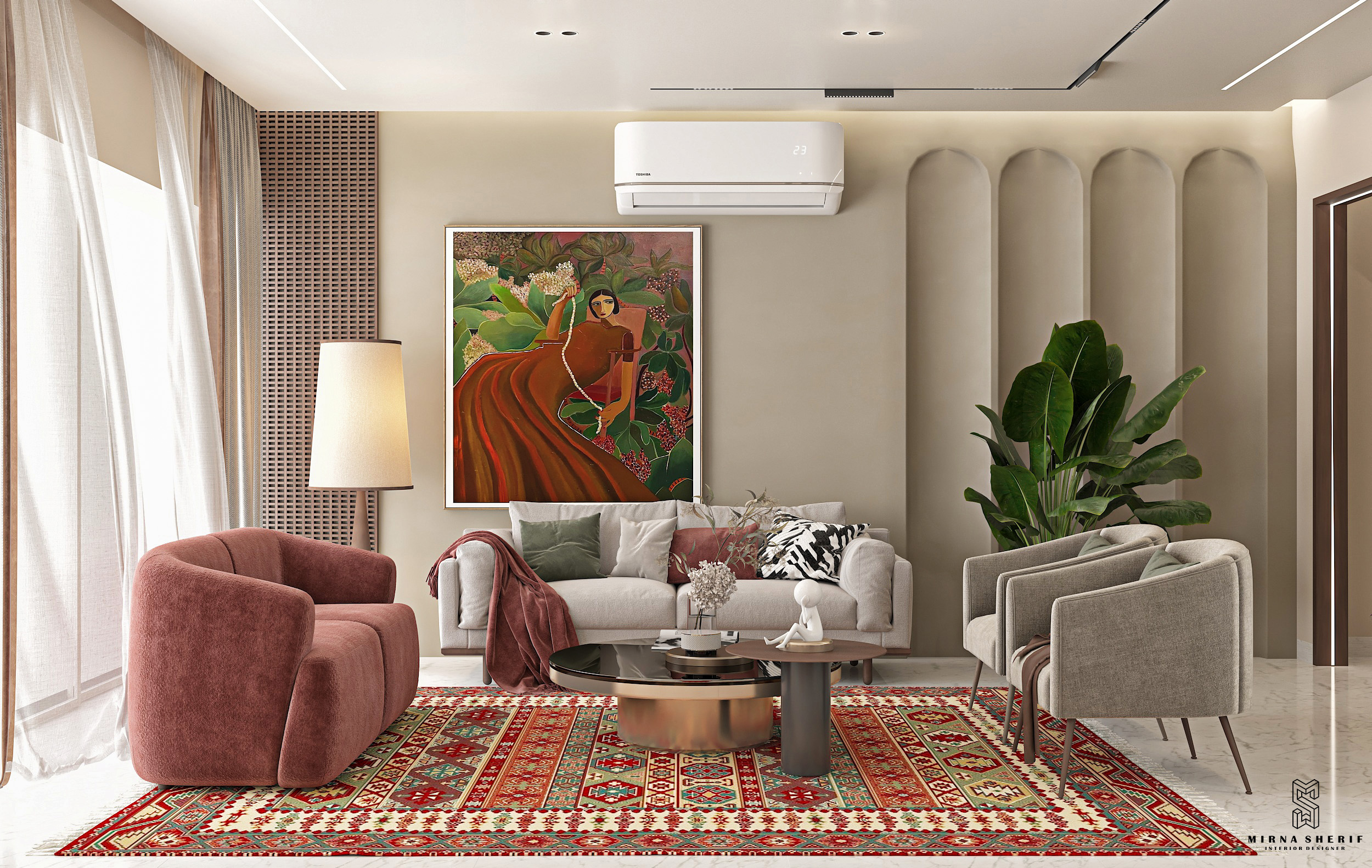 客厅丨埃及丨mirnasherif.interiordesign-6