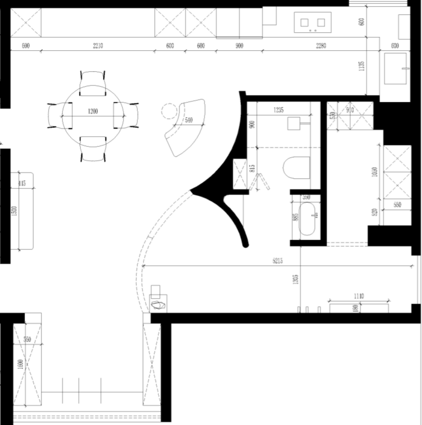 弧形改造，让78㎡小三居住出150㎡大平层既视感！-33