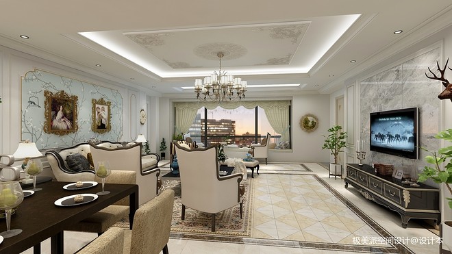 棕榈长滩三居150平米装修案例-13