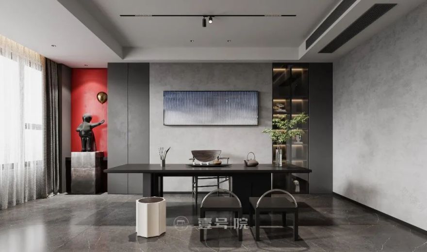 中梁·江督府高级黑家居设计丨壹号院空间-27