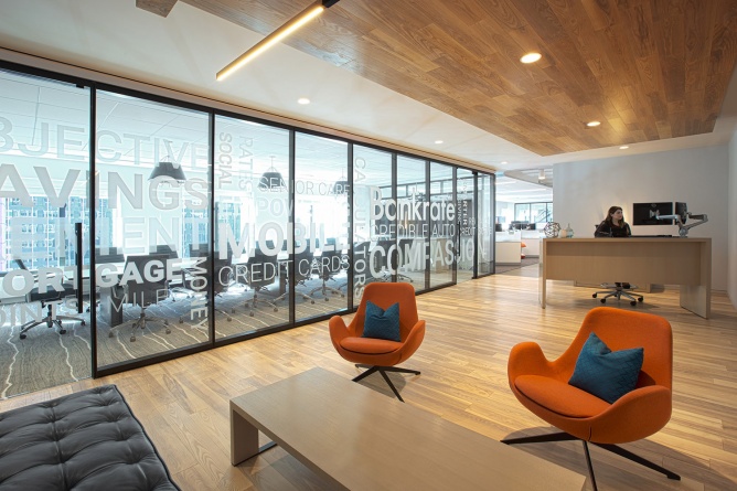 美国纽约的金融公司Bankrate办公空间设计｜库客设计-2