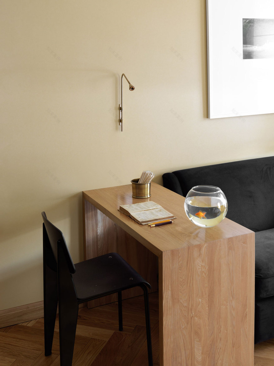 莫斯科 40㎡小户型公寓 | 开放空间与温馨黄色调的完美结合-8