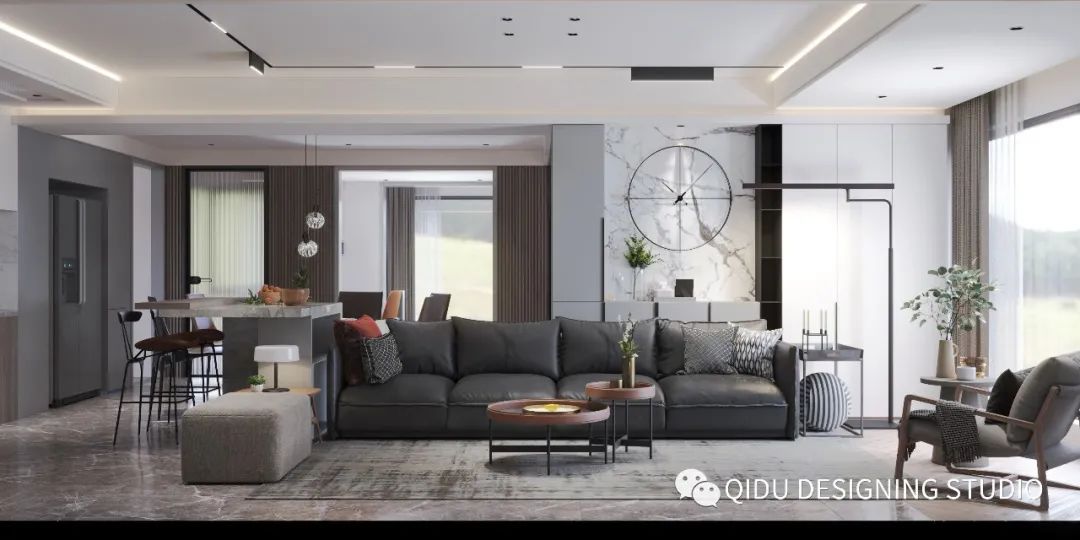 新城财富广场 127㎡现代艺术之家丨器渡空间设计-0