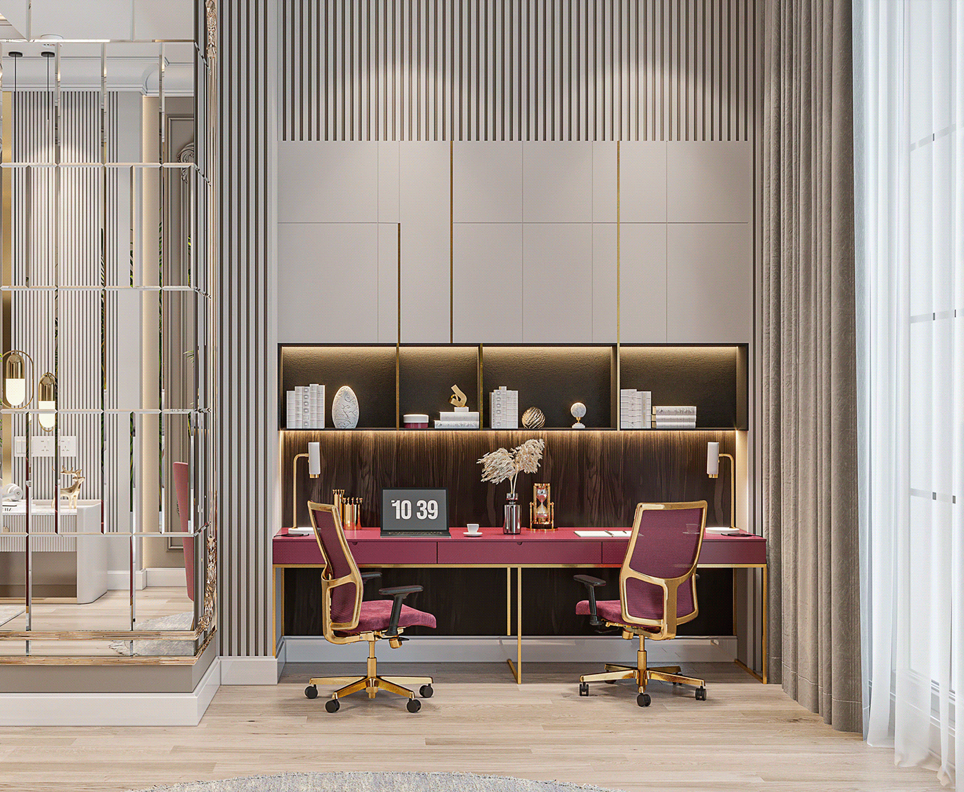 Luxury bedroom, Master bedroom, Wardrobe-4