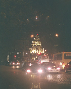 Night street photos 35mm Lviv