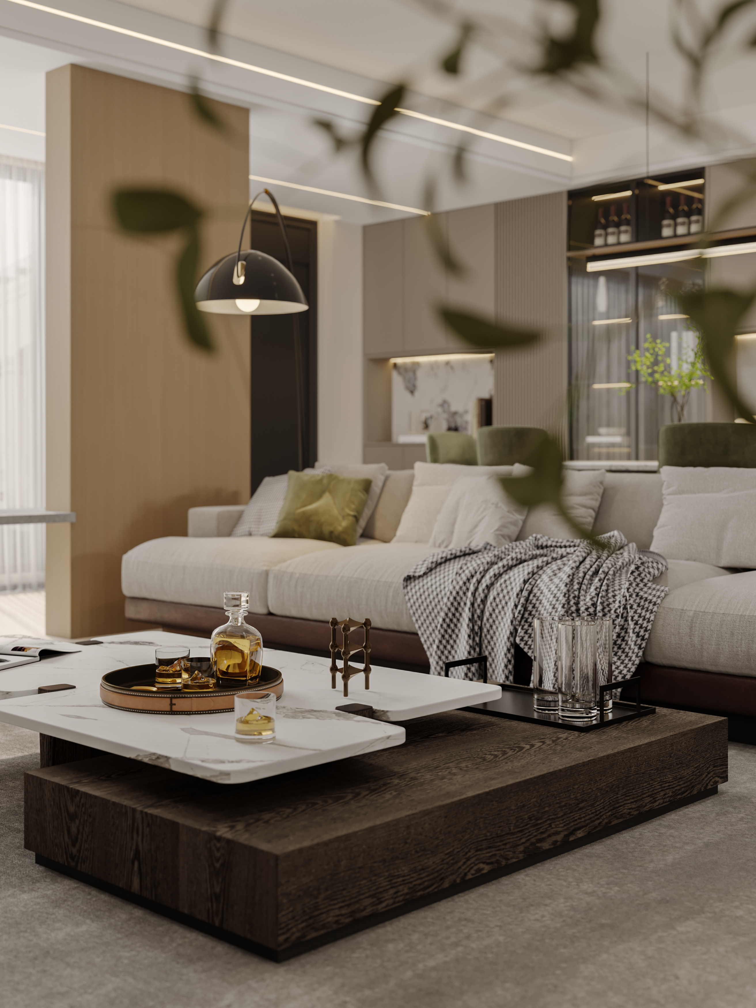 绘感视觉设计——下叠别墅现代设计案例-9