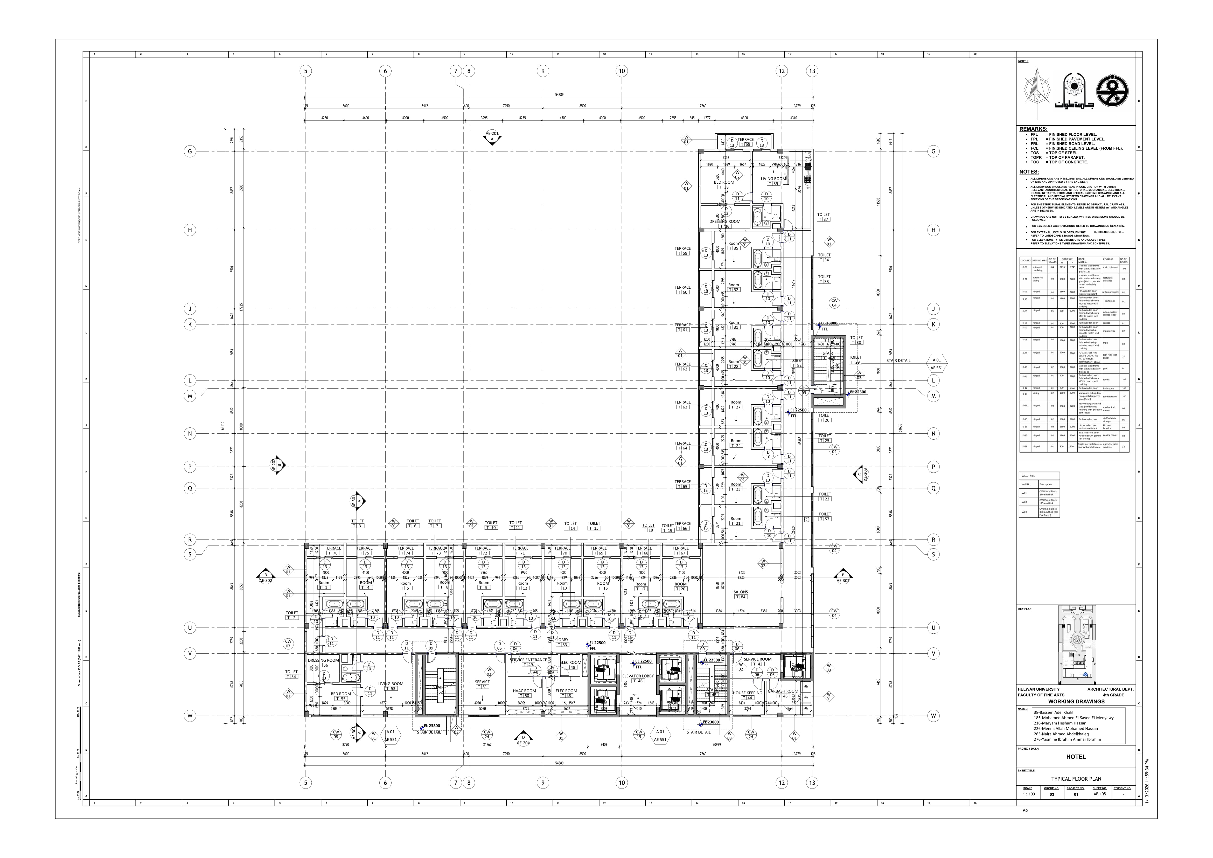 Blue Hotel | 3-Star Hotel Working Drawings-11