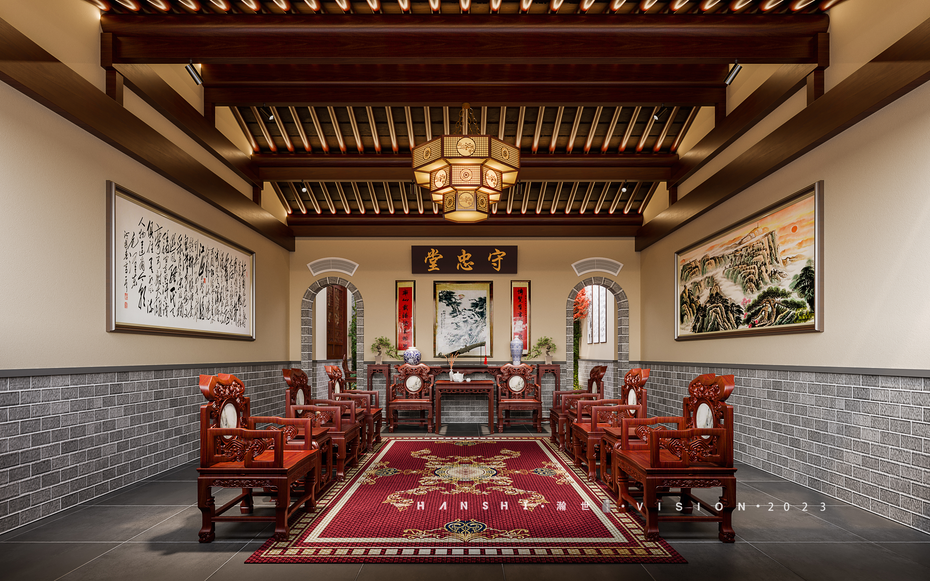 中式家装-瀚世表现-1