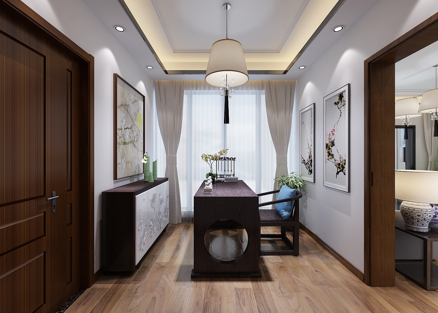 新中式 中式古典 奢华家装别墅样板房-18-42