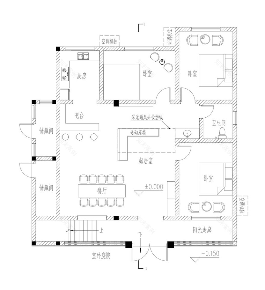 渭南八一村的玻璃砖住宅丨中国渭南丨XAUAT-44