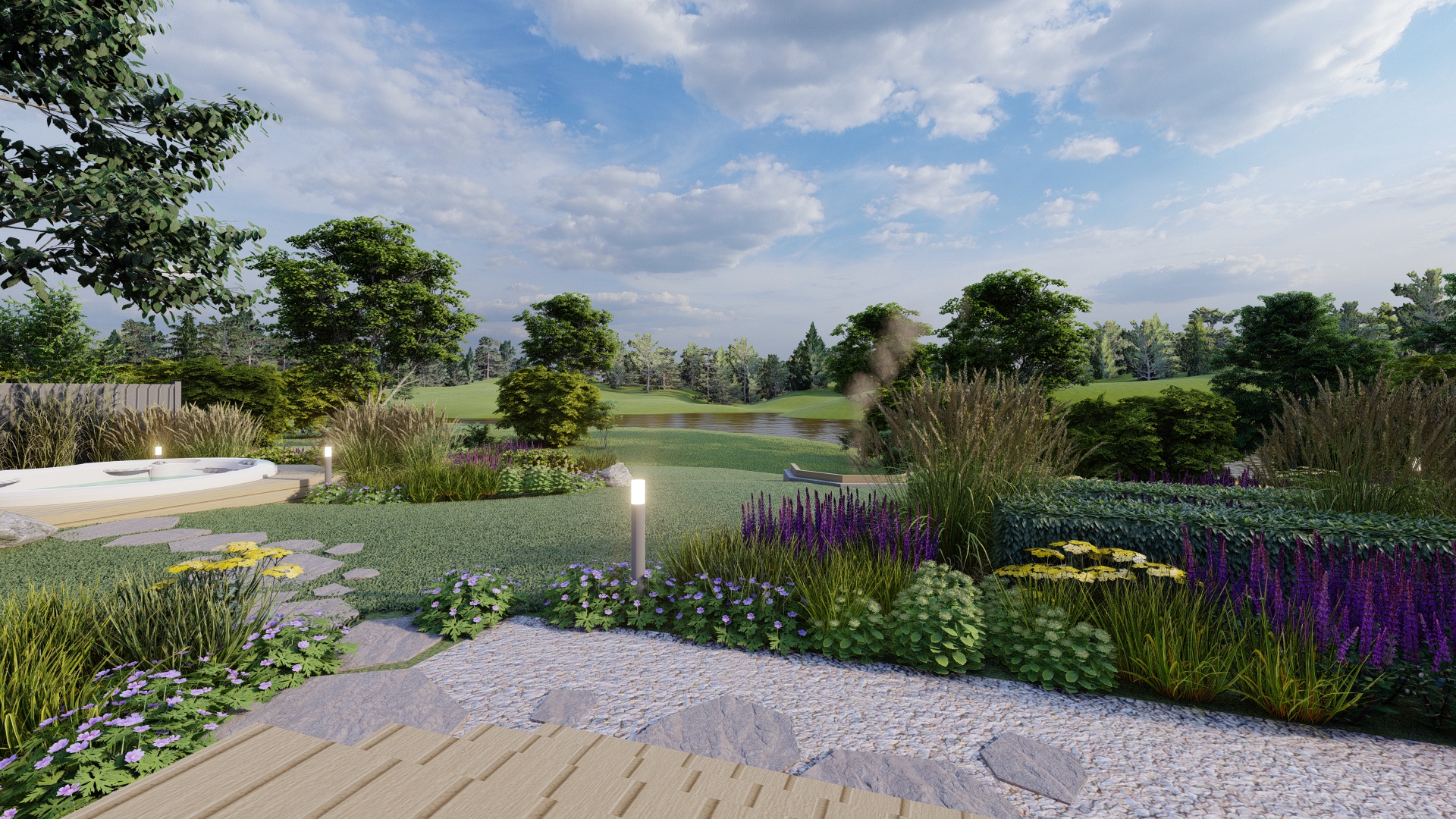 Oka河畔夏季别墅景观美化项目-28