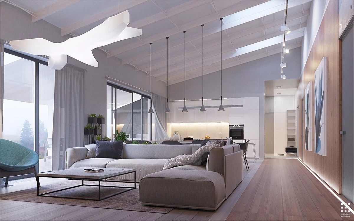 203m²丨水泥灰+木色-10