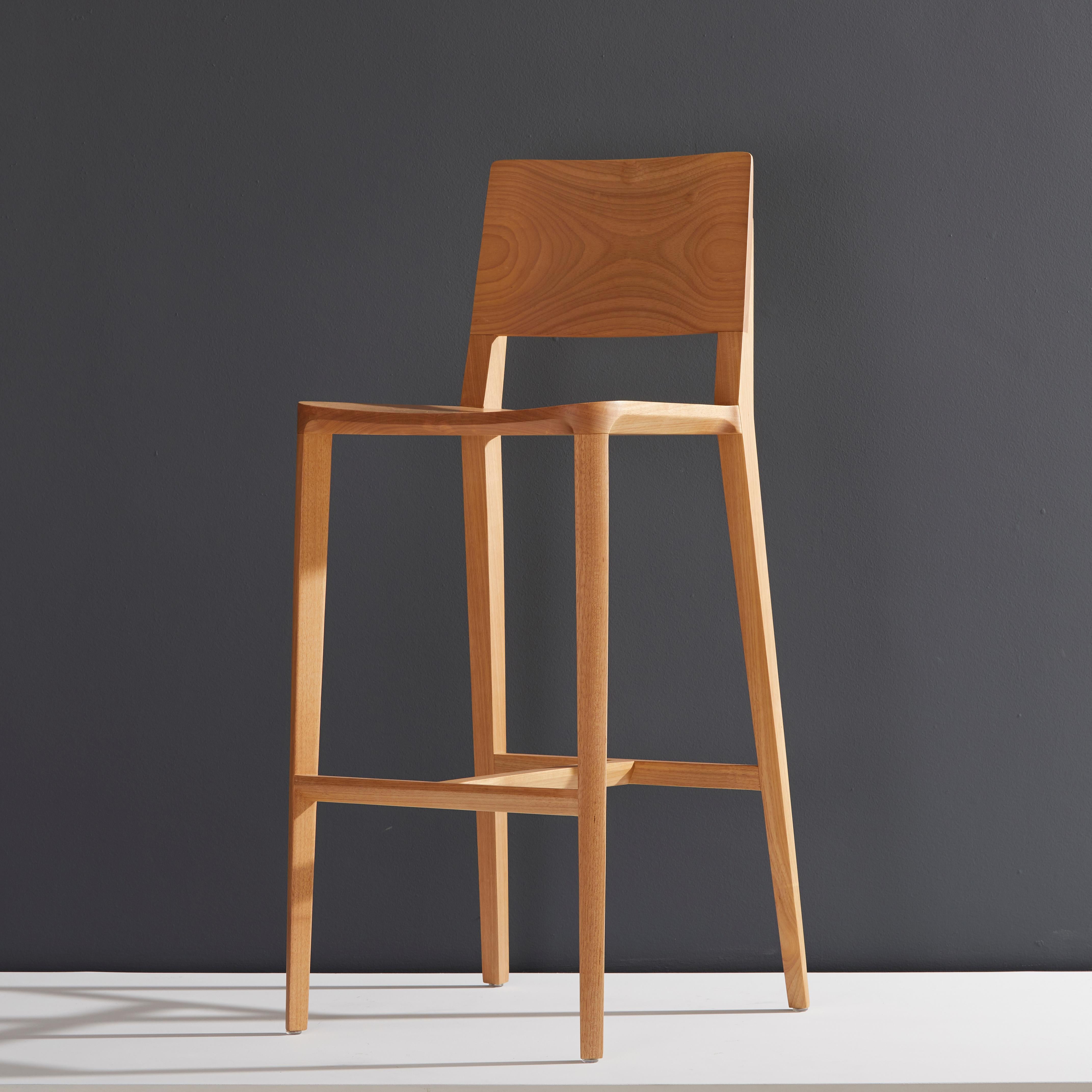 Minimalist Style, Stool in Natural Solid Wood For Sale at 1stDibs-5