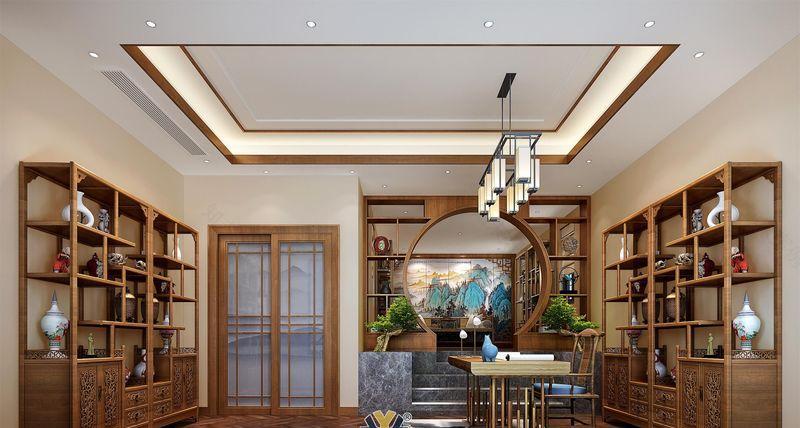东莞高尔夫别墅新中式设计-22