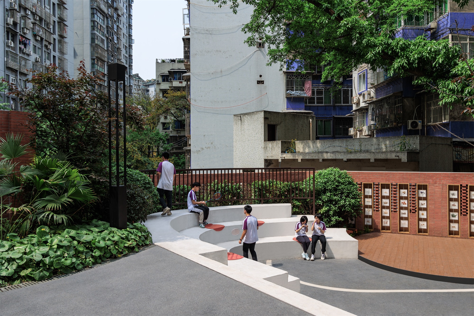 巴蜀中学张家花园校区景观改造丨中国重庆丨AF.d  奥凡设计（景观）,重庆市设计院城市建筑一院（建筑）-107
