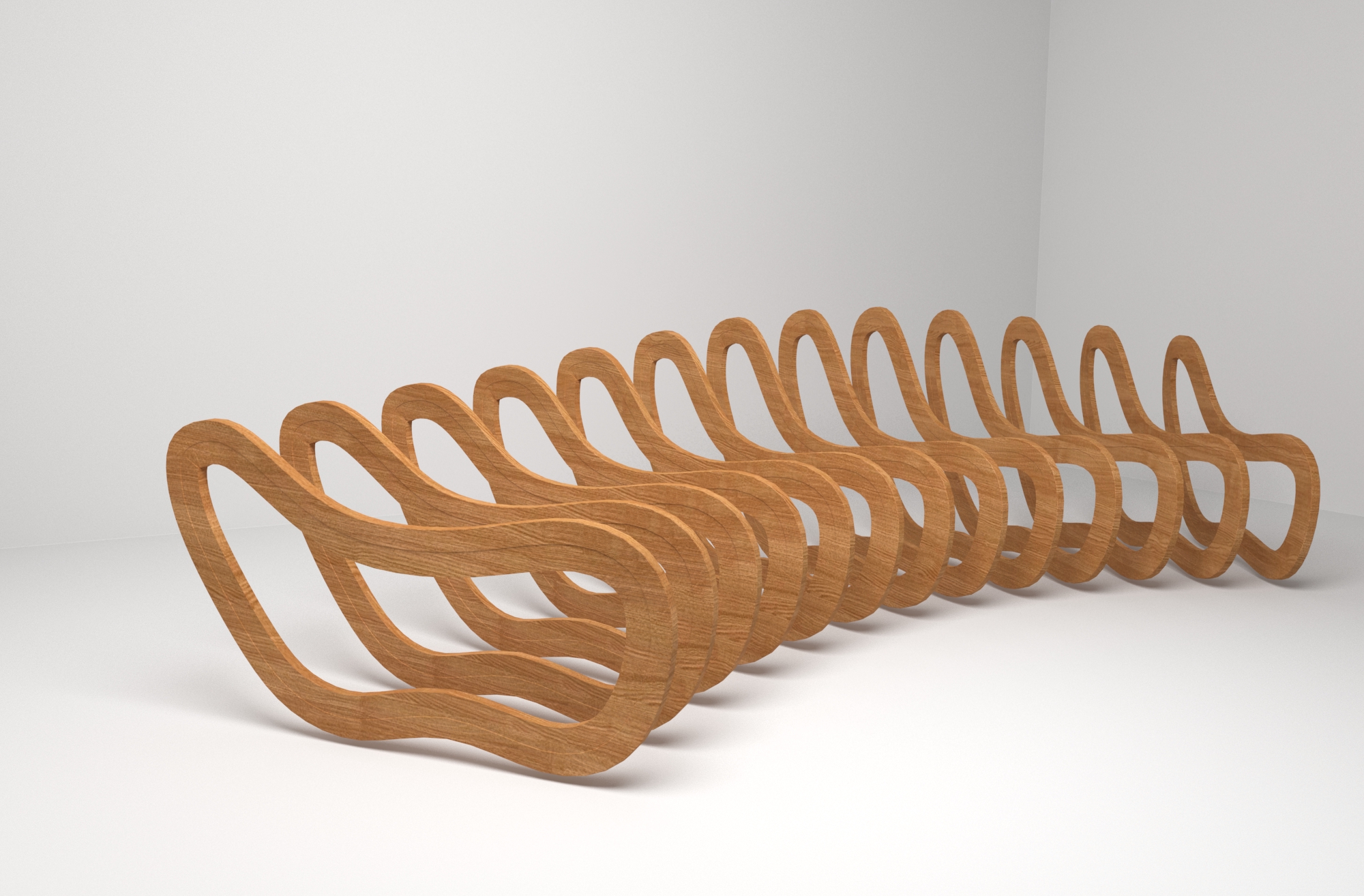 0003 - Bench Parametric 3D model-3