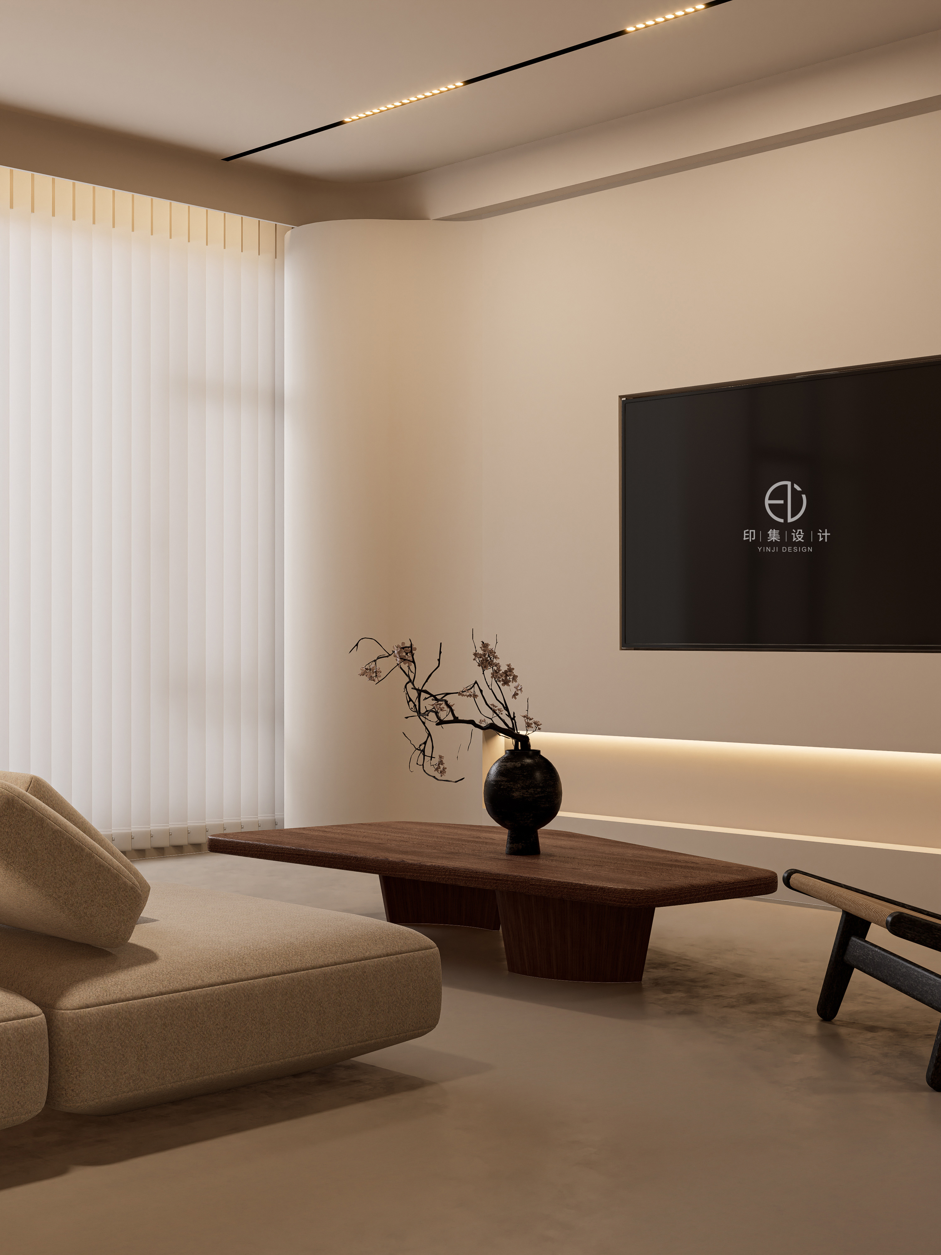 153㎡侘寂风|温和从容，岁月静好-3