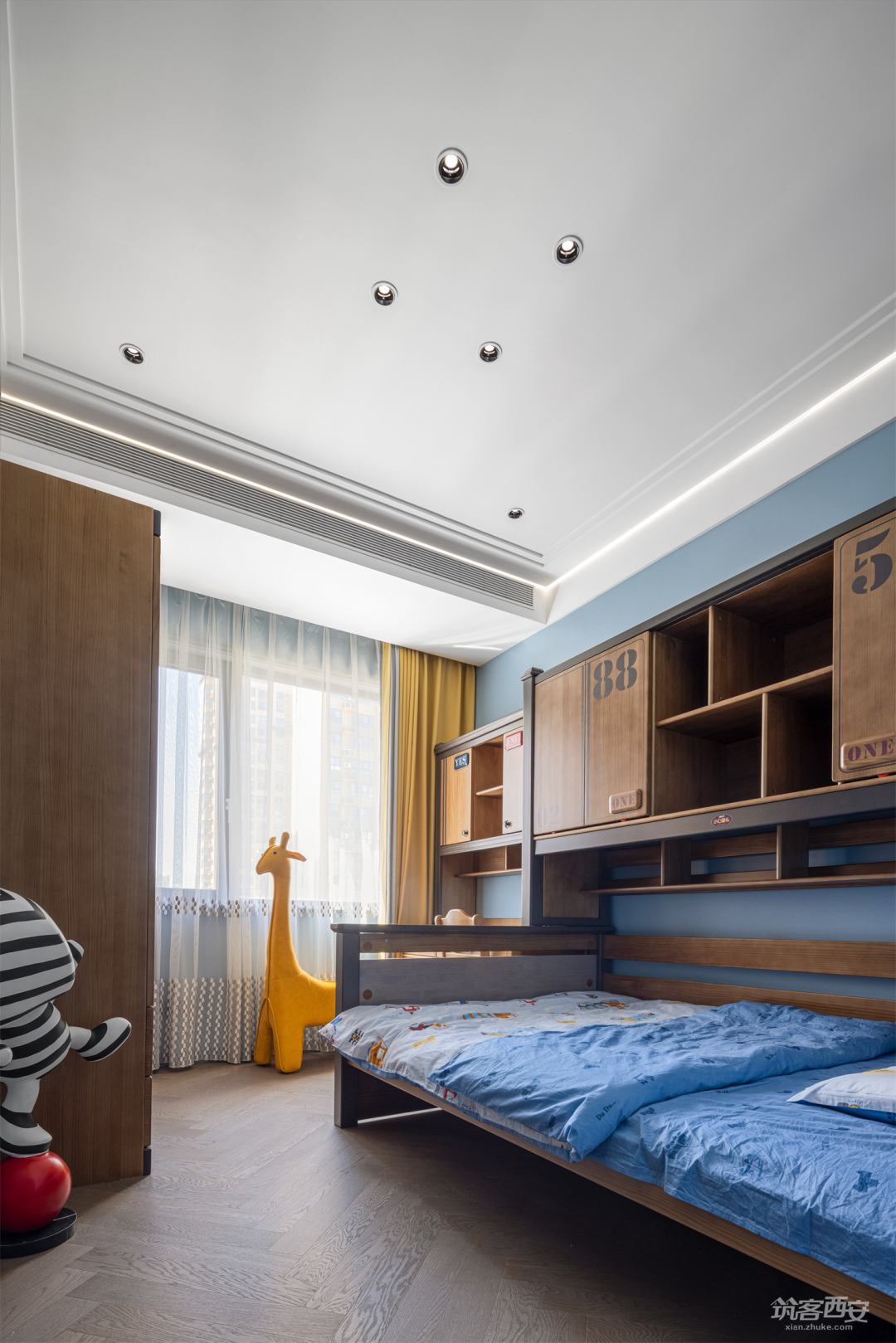 铜川荣耀壹品 · 撞色美式大平层设计丨中国铜川丨力创设计工作室-44