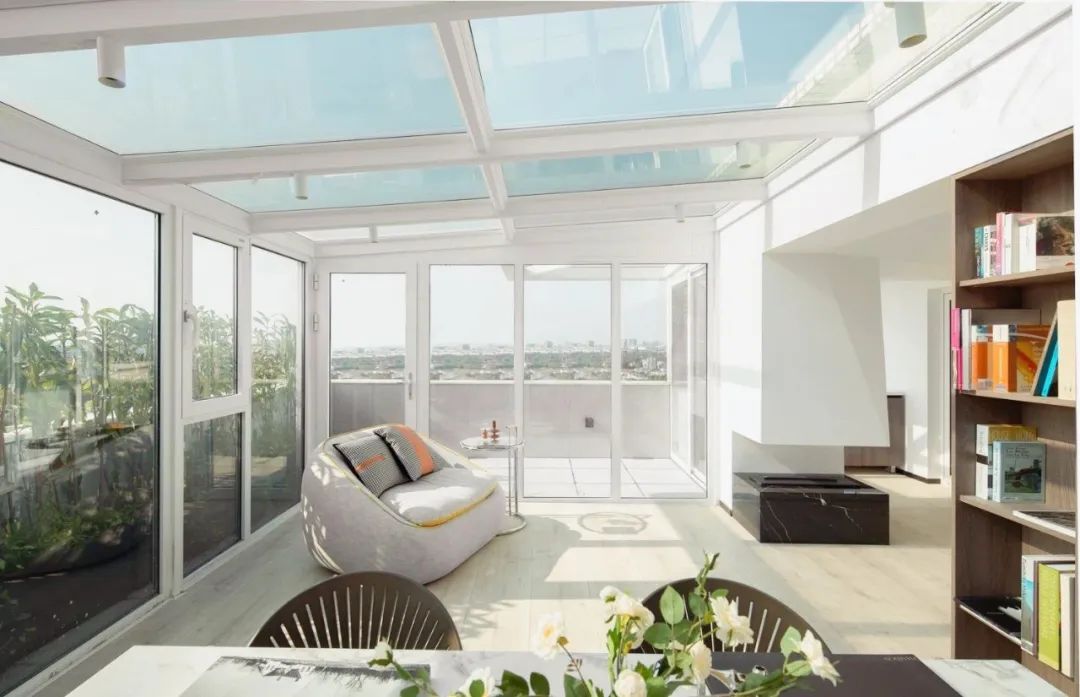 上海 180㎡空中别墅，温暖极简主义打造超美阳光房-122