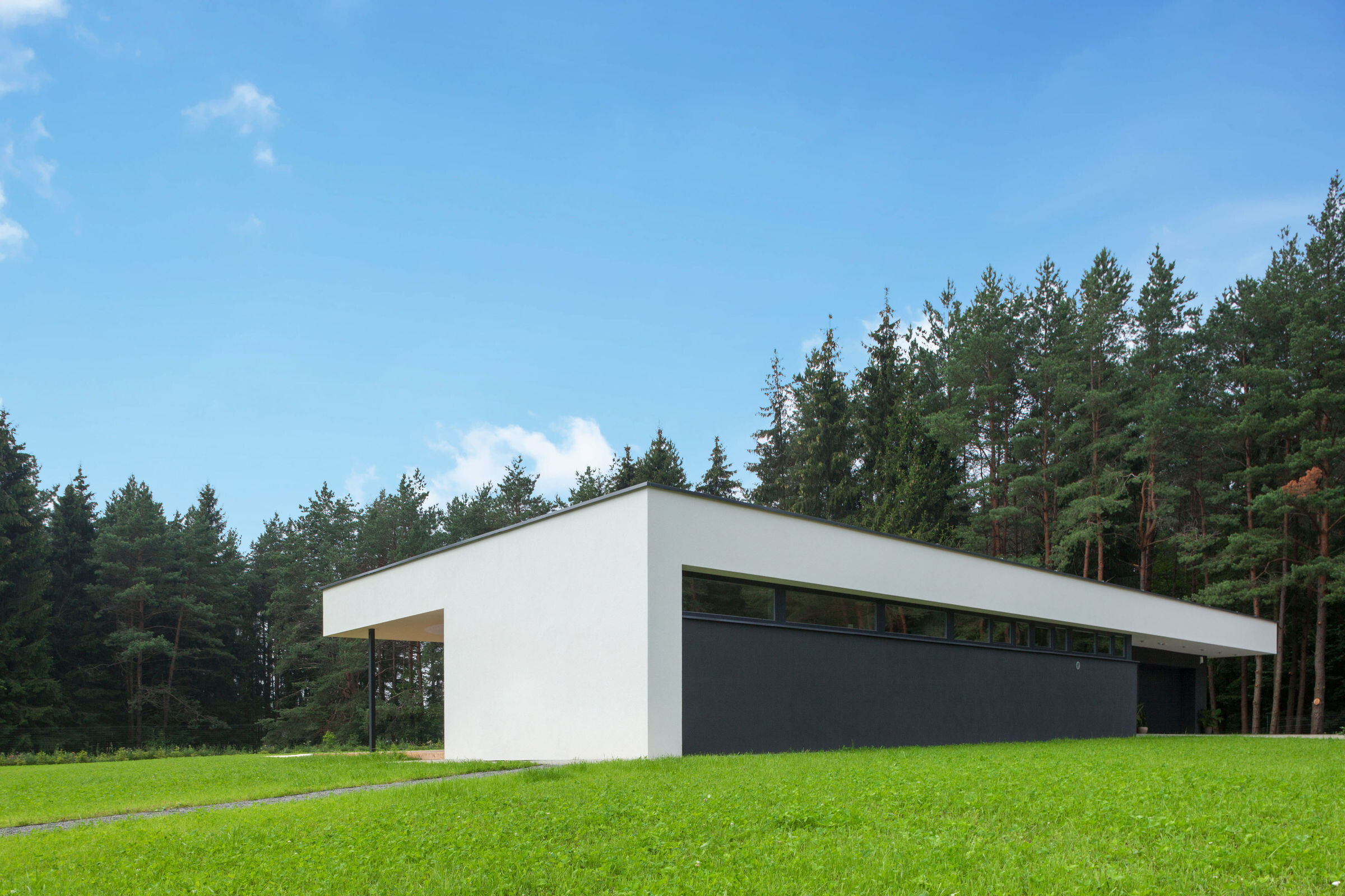 森林中的现代私密别墅-8