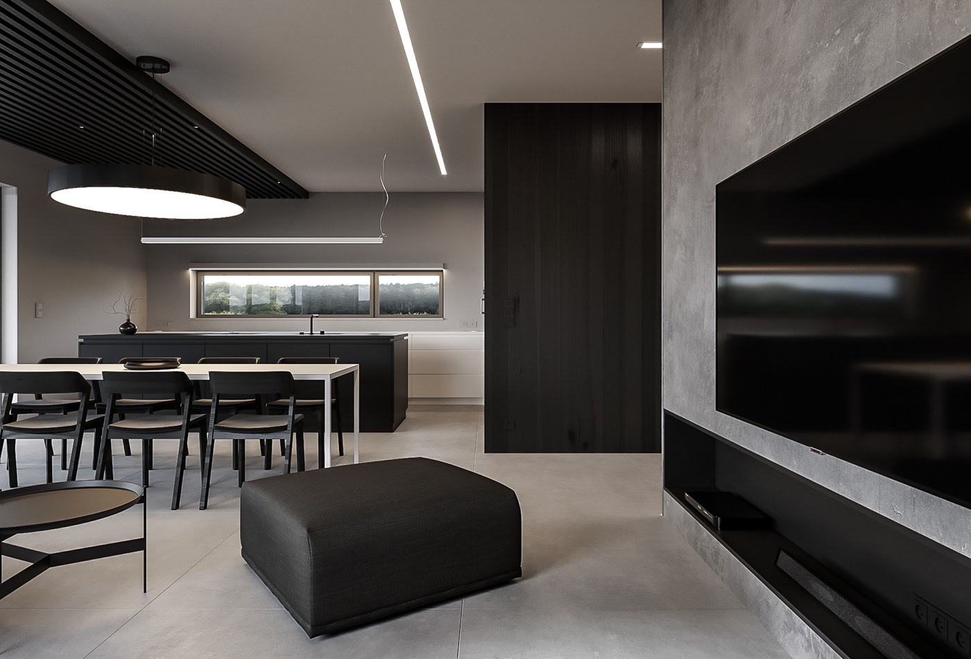 深色系别墅设计-9